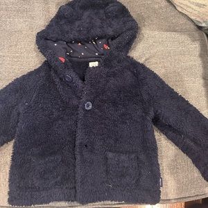 Furry fleece GAP baby coat